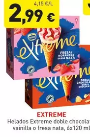 Nestlé - Extreme Helados Doble Chocolate, Vainilla O Fresa Nata