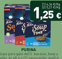 Purina - Sopa Para Gato De Bacalao, Buey Y Pollo O Sauce Pollo