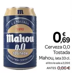 Mahou - Cerveza 0,0 Tostada