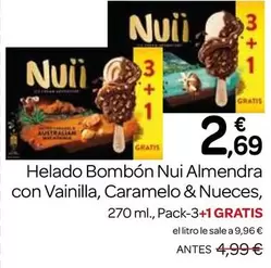 Nuii - Helado Bombon Nui Almendra Con Vainilla, Caramelo & Nueces