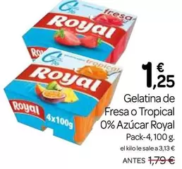Royal - Gelatina De Fresa O Tropical 0% Azucar