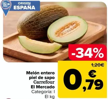 carrefour - Melon Entero Piel De Sapo El Mercado