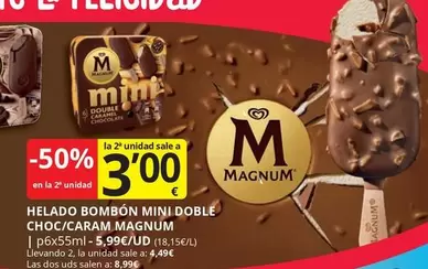 Magnum - Helado Bombón Mini Doble Choc/caram