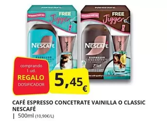 Nescafé - Café Espresso Concetrate Vainilla O Classic