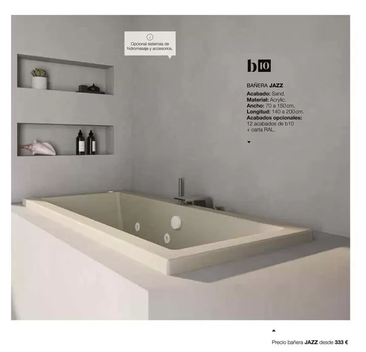 B10 - Bañera Jazz