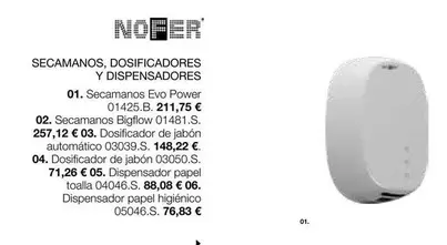 Nofer - Secamanos, Dosificadores Y Dispensadores