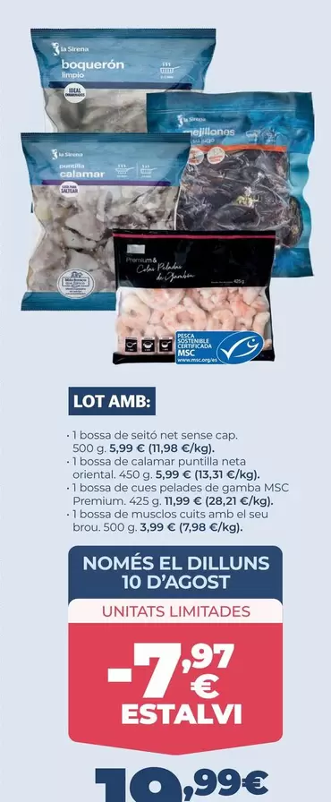 La Sirena - Nomes El Dilllunins 10 Díasos