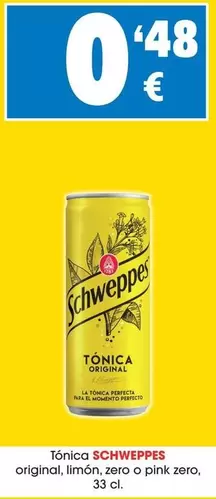 Schweppes - Tonica Original, Limón, Zero O Pink Zero