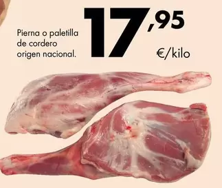 origen - Pierna O Paletilla De Cordero Origen Nacional