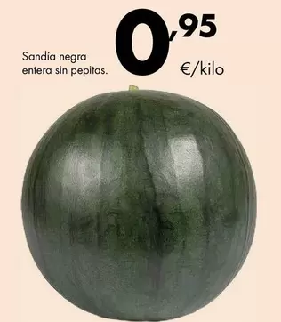 Sandía Negra Entera Sin Pepitas