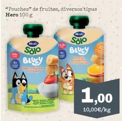 Hero - Pouches De Fruites, Diversos Tipus
