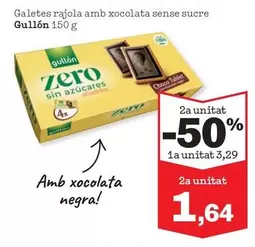 Gullón - Galetes Rajola Amb Xocolata Sense Sucre