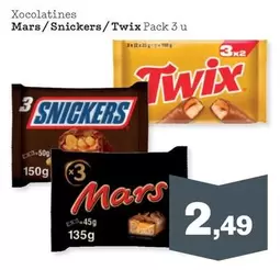 Mars - Xocolatines /Snickers/Twix Pack 3 U