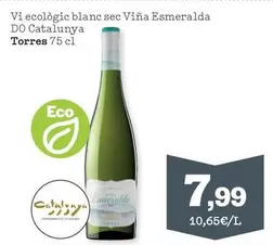 Torres - Vi Ecologic Blanc Sec Viña Esmeralda DO Catalunya