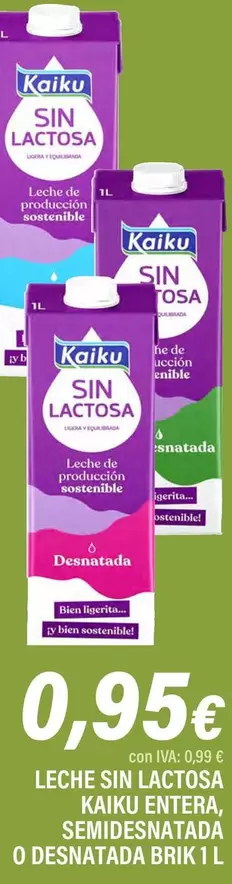 Kaiku - Leche Sin Lactosa