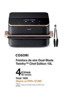 Cosori - Freidora De Aire Dual Blade Twinfry Chef Edition 10l
