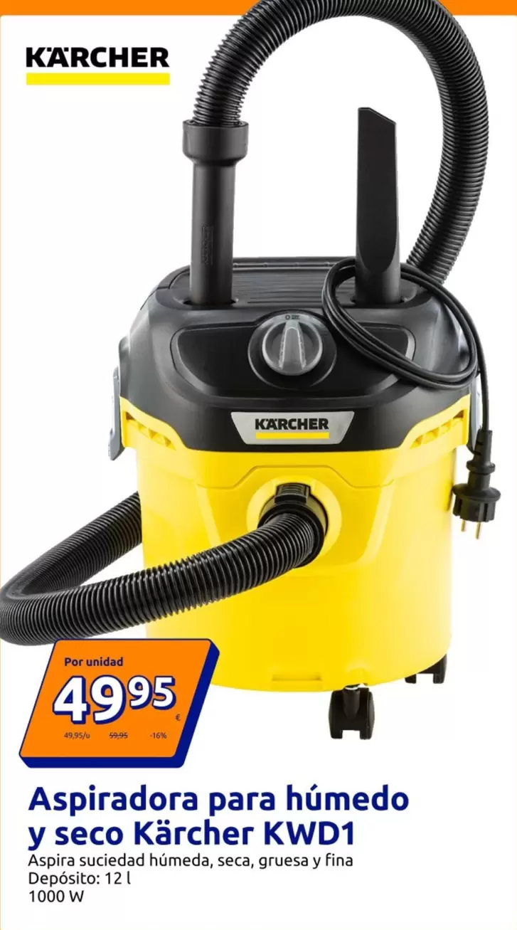 Kärcher - Aspiradora Para Humedo Y Seco Karcher KWD1