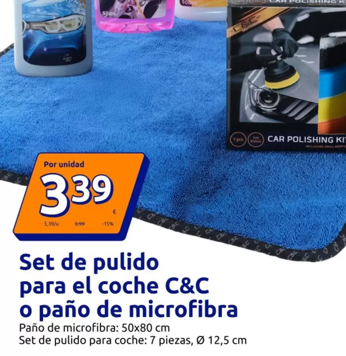 C&C - Set De Pulido Para El Coche O Pano De Microfibra