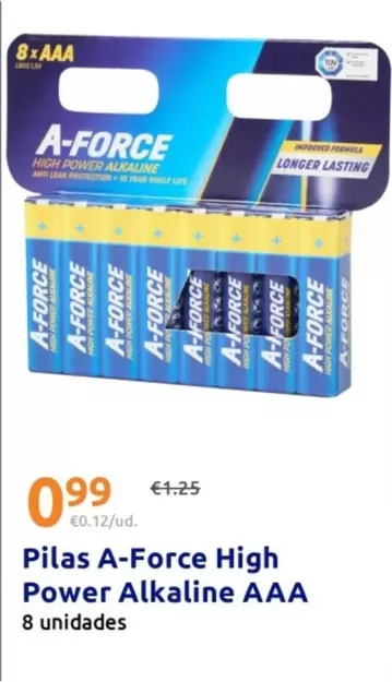 A-Force - Pilas High Power Alkaline AAA