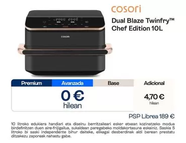 Cosori - Dual Blaze TwinfryTM Chef Edition 10l