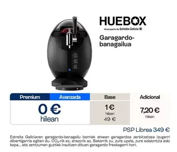 Estrella - Huebox Garagardo-banagailua