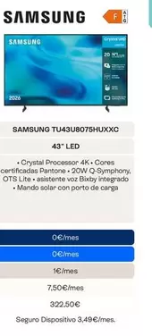 Samsung - T43u8075huxxc