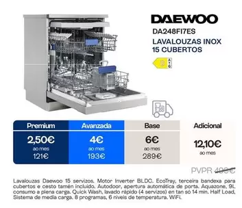 Daewoo - Lavalouzas Inox DA248FI7ES