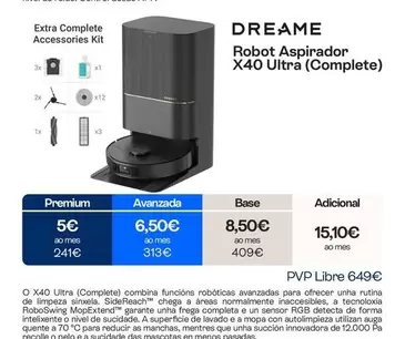 Dreame - Robot Aspirador X40 Ultra (Complete)