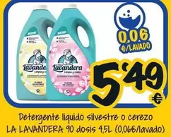 Lavandera - Detergente Liquido Silvestre O Cerezo