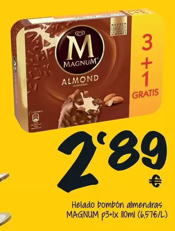 Magnum - Helado Bombón Almendras Ps+x