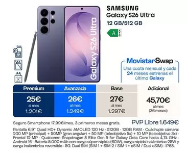Samsung - Galaxy S26 Ultra 12GB/512GB