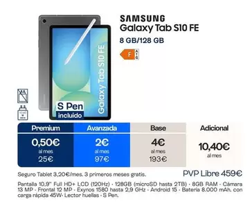 Samsung - Galaxy Tab S10 FE