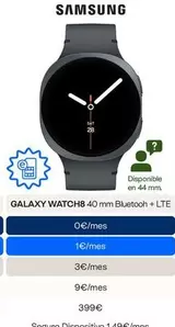 Samsung - Galaxy Watch8 40 Mm Bueotoh + Lte