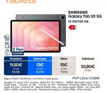Samsung - Galaxy Tab S11 5g