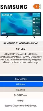 Samsung - Tu65u8075huxxc