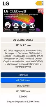 LG - Oled 77c66lb