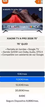 Xiaomi - Tv A Pro 2026 75"