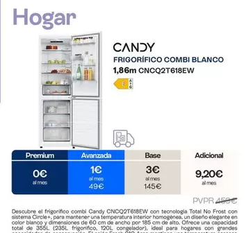Candy - Frigorífico Combi Blanco
