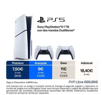 Sony - Playstation 5 Con Dos Mandos Dualsense