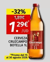 Cruzcampo - Cerveza Botella 1l