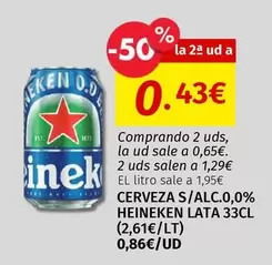 Heineken - Cerveza S/alc.o.0%