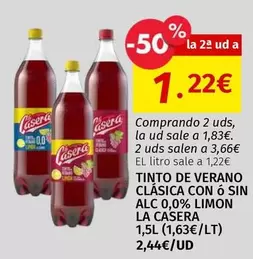 La Casera - Tinto De Verano Clasica Con O Sin Alc 0,0%