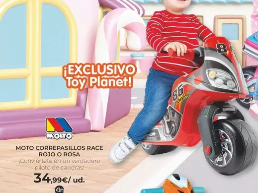 planet - Moto Correpasillos Race Rojo O Rosa