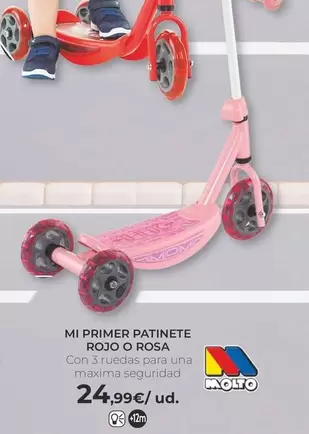 molto - Mi Primer Patinete Rojo O Rosa