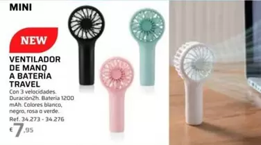 Ventilador De Mano A Bateria Travel