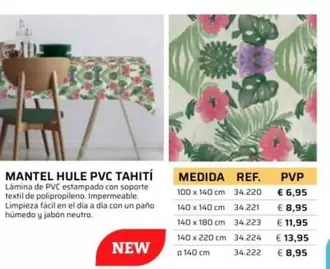 Mantel Hule PVC Tahiti