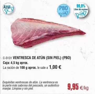 Ventresca De Atun (sin Piel)
