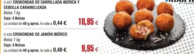 abordo - Crokondas De Carrillada Iberica Y Cebolla Caramelizada