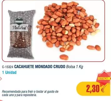 Cacahuete Mondado Crudo