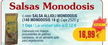 Salsa Allioli Monodosis